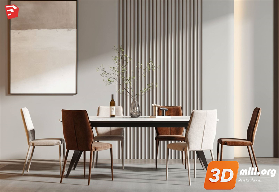 Dining Table Set Skp Files